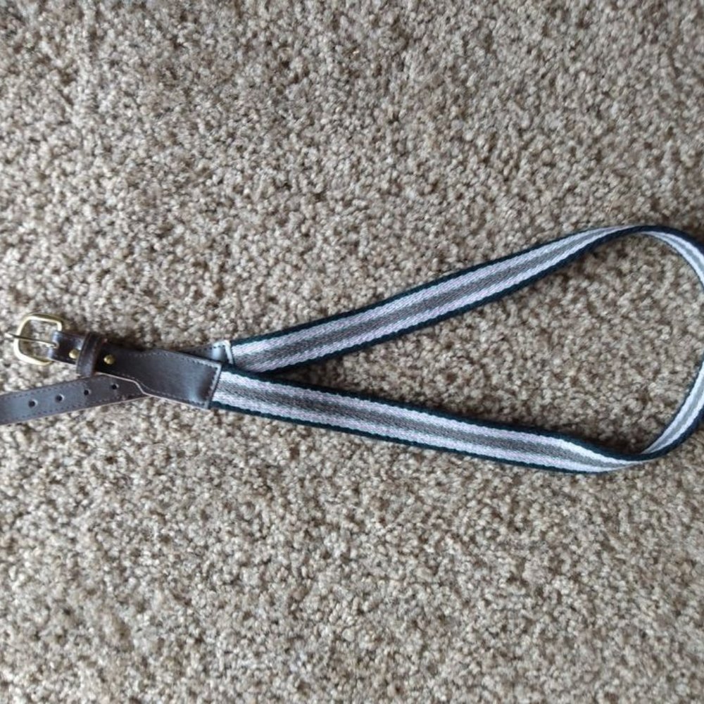 Vintage Belt - Striped Black Pink Grey